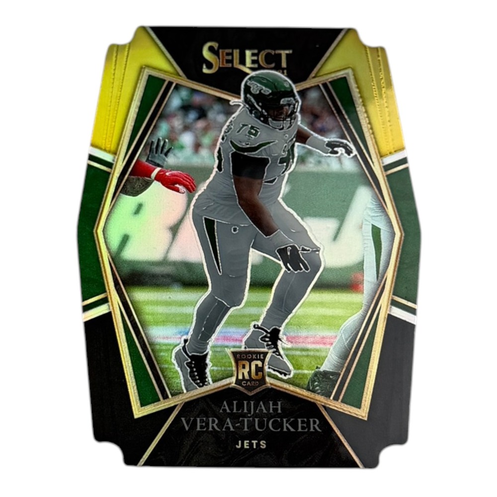 2021 Panini Select Alijah Vera-Tucker Rookie RC‎ Premier Level Die-Cut #186 Jets
